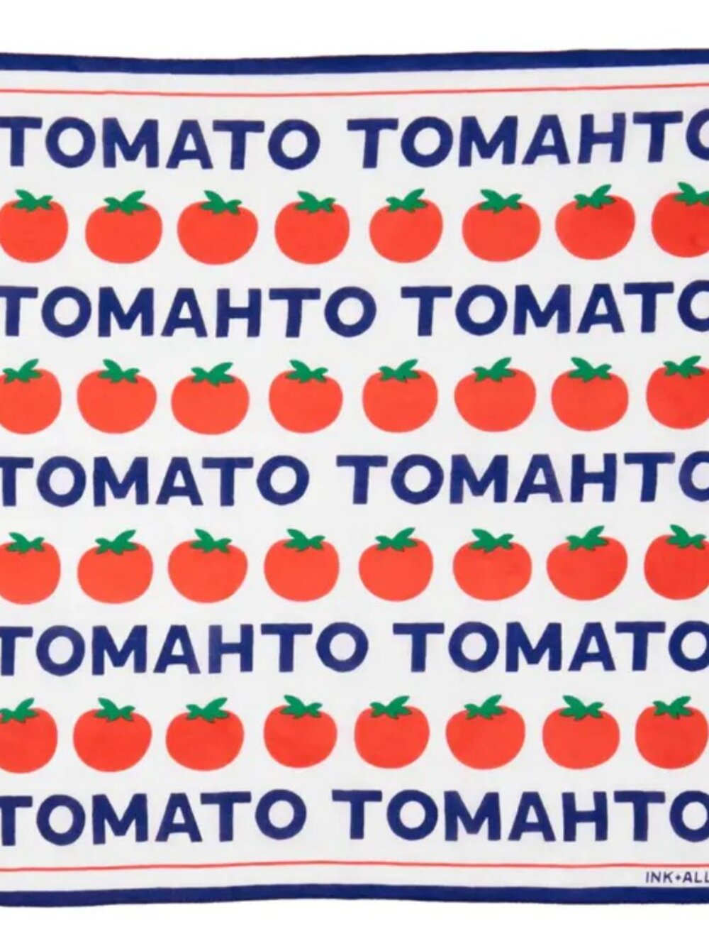 Ink Alloy Carson Tomato Tomahto Print Scarf 21x21 NEW